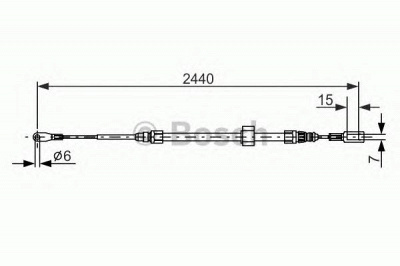 BOSCH 1987477880 -  Трос, стояночная тормозная система