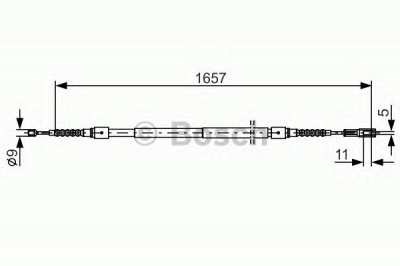 BOSCH 1987477881 -  Трос, стояночная тормозная система