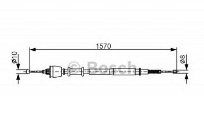BOSCH 1987477885 -  Трос, стояночная тормозная система