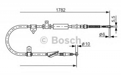 BOSCH 1987477889 -  Трос, стояночная тормозная система
