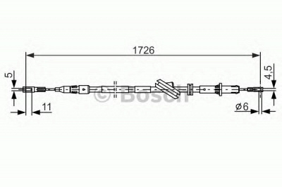 BOSCH 1987477897 -  Трос, стояночная тормозная система