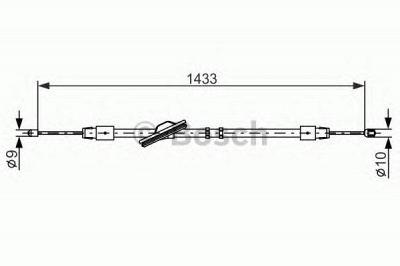 BOSCH 1987477898 -  Трос, стояночная тормозная система