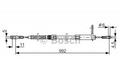 BOSCH 1987477899 -  Трос, стояночная тормозная система