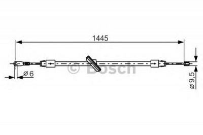 BOSCH 1987477905 -  Трос, стояночная тормозная система