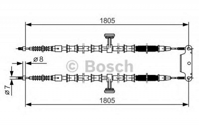 BOSCH 1987477907 -  Трос, стояночная тормозная система