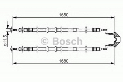 BOSCH 1987477909 -  Трос, стояночная тормозная система