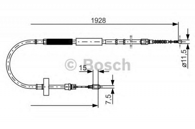 BOSCH 1987477922 -  Трос, стояночная тормозная система