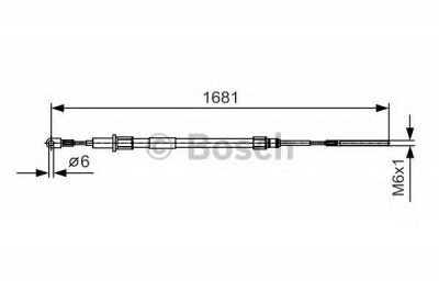 BOSCH 1987477924 -  Трос, стояночная тормозная система