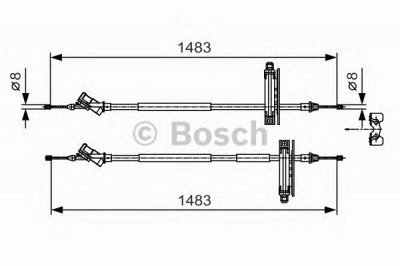 BOSCH 1987477930 -  Трос, стояночная тормозная система