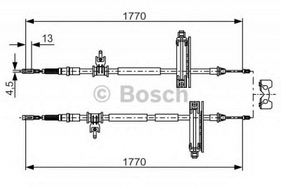 BOSCH 1987477931 -  Трос, стояночная тормозная система