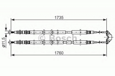 BOSCH 1987477934 -  Трос, стояночная тормозная система