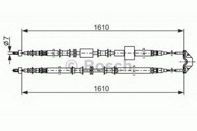 BOSCH 1987477936 -  Трос, стояночная тормозная система