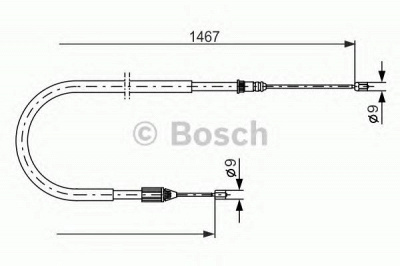 BOSCH 1987477937 -  Трос, стояночная тормозная система