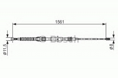 BOSCH 1987477942 -  Трос, стояночная тормозная система