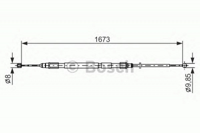 BOSCH 1987477947 -  Трос, стояночная тормозная система