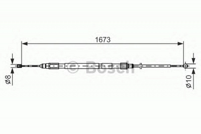 BOSCH 1987477948 -  Трос, стояночная тормозная система