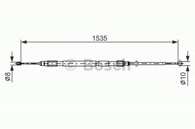 BOSCH 1987477950 -  Трос, стояночная тормозная система