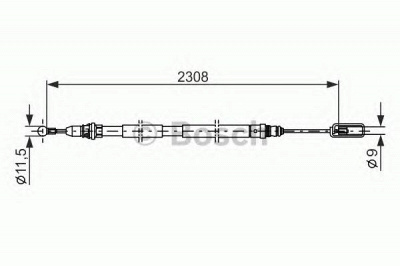 BOSCH 1987477953 -  Трос, стояночная тормозная система