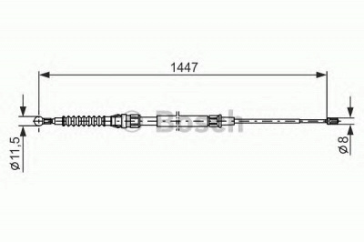 BOSCH 1987477958 -  Трос, стояночная тормозная система