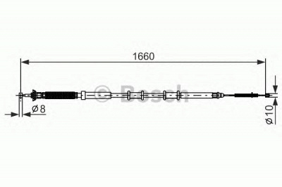 BOSCH 1987477973 -  Трос, стояночная тормозная система