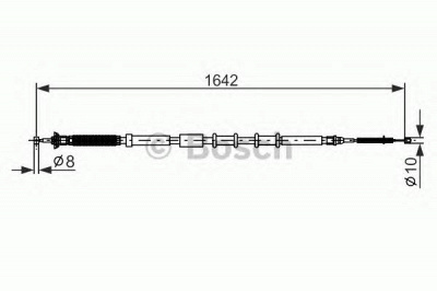 BOSCH 1987477974 -  Трос, стояночная тормозная система