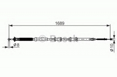 BOSCH 1987477975 -  Трос, стояночная тормозная система