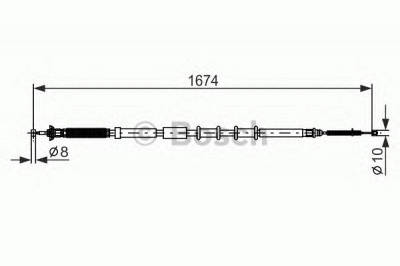 BOSCH 1987477976 -  Трос, стояночная тормозная система