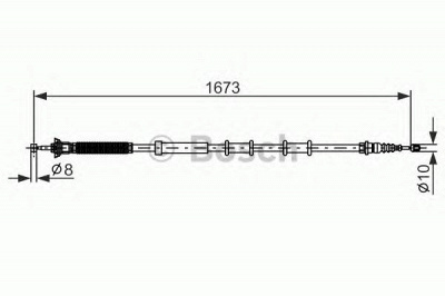 BOSCH 1987477977 -  Трос, стояночная тормозная система