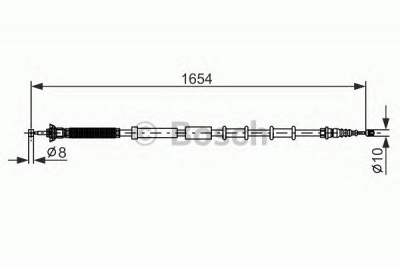 BOSCH 1987477978 -  Трос, стояночная тормозная система
