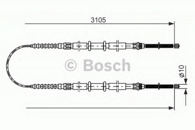 BOSCH 1987477989 -  Трос, стояночная тормозная система