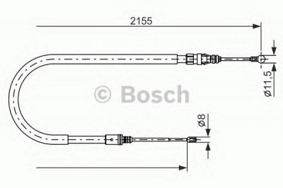 BOSCH 1987477994 -  Трос, стояночная тормозная система