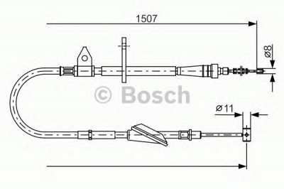 BOSCH 1987477995 -  Трос, стояночная тормозная система