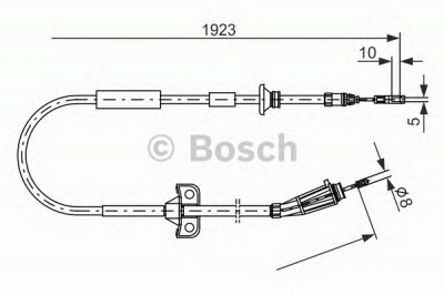 BOSCH 1987477999 -  Трос, стояночная тормозная система
