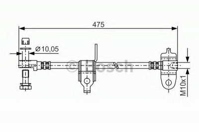 BOSCH 1987481045 -  Тормозной шланг