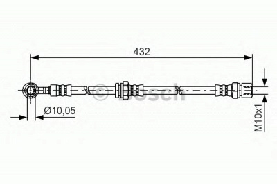 BOSCH 1987481383 -  Тормозной шланг