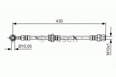 BOSCH 1987481384 -  Тормозной шланг