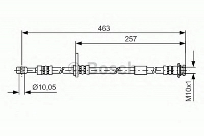 BOSCH 1987481400 -  Тормозной шланг