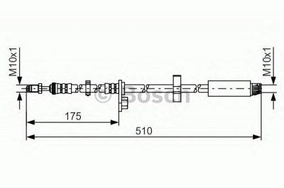 BOSCH 1987481453 -  Тормозной шланг