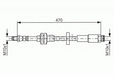 BOSCH 1987481672 -  Тормозной шланг