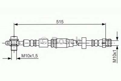 BOSCH 1987481673 -  Тормозной шланг