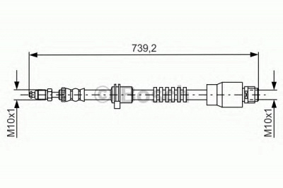 BOSCH 1987481677 -  Тормозной шланг