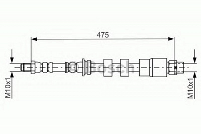 BOSCH 1987481678 -  Тормозной шланг