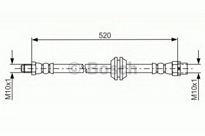BOSCH 1987481680 -  Тормозной шланг
