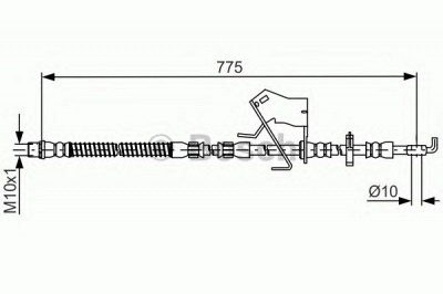 BOSCH 1987481684 -  Тормозной шланг