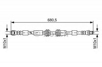 BOSCH 1987481734 -  Тормозной шланг