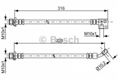BOSCH 1987481801 -  Тормозной шланг
