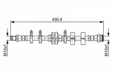 BOSCH 1987481900 -  Тормозной шланг