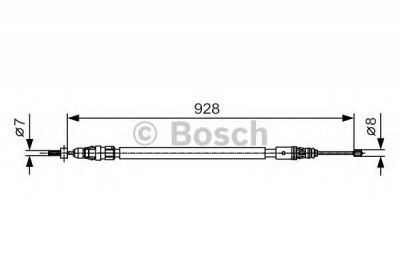 BOSCH 1987482000 -  Трос, стояночная тормозная система