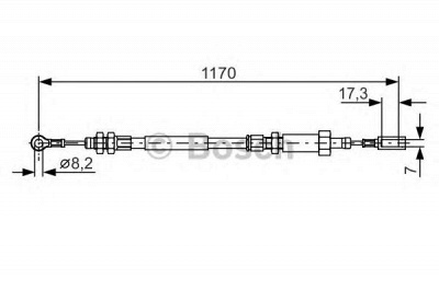BOSCH 1987482004 -  Трос, стояночная тормозная система