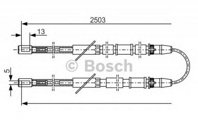 BOSCH 1987482009 -  Трос, стояночная тормозная система